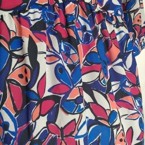 J. Crew Lace Up Butterfly Floral Printed Dress - Picture 9 of 12